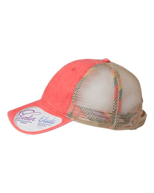 Women's Washed Mesh-Back Cap | USA Decoration