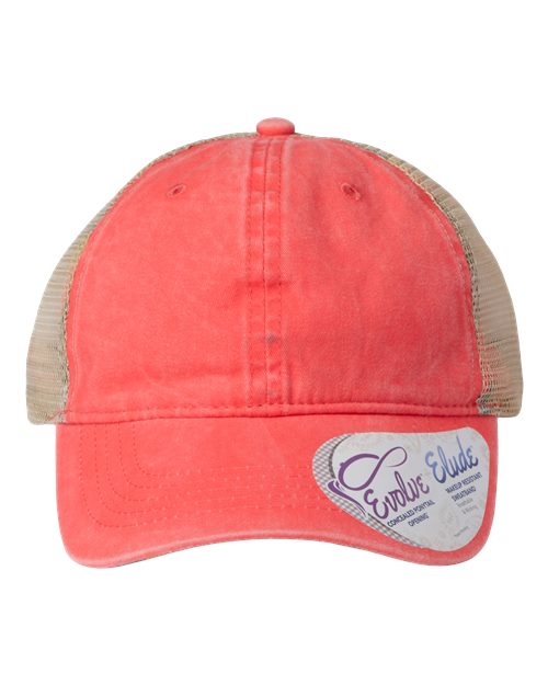 Women's Washed Mesh-Back Cap | USA Decoration
