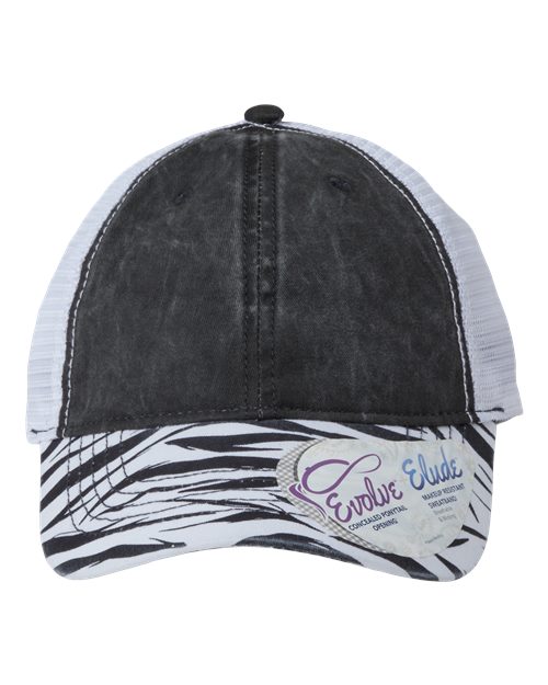 Women's Printed Visor with Mesh Back Cap | USA Decoration