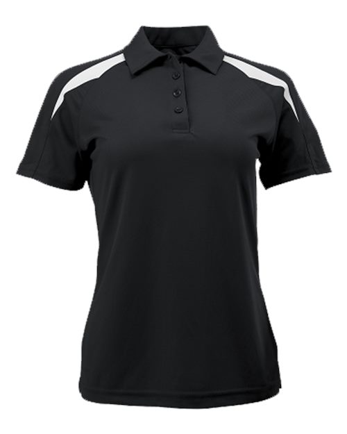 Women's Contrast Insert Mesh Polo | USA Decoration