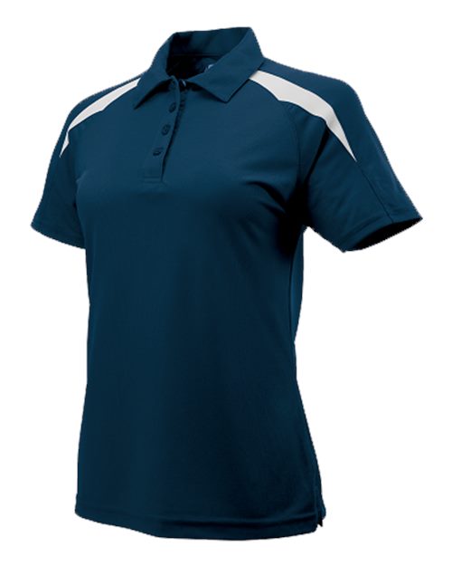 Women's Contrast Insert Mesh Polo | USA Decoration