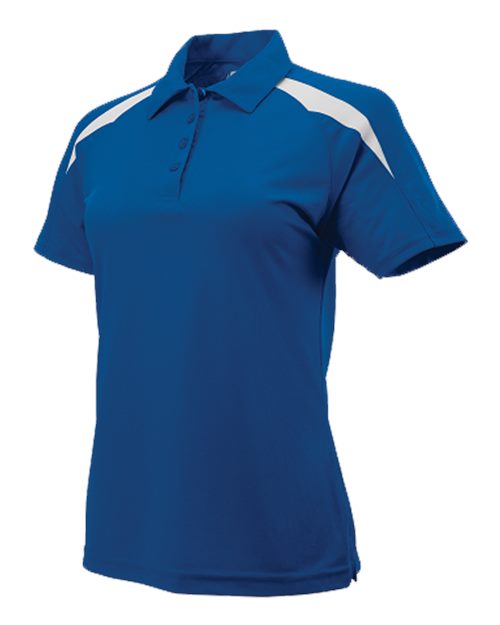 Women's Contrast Insert Mesh Polo | USA Decoration