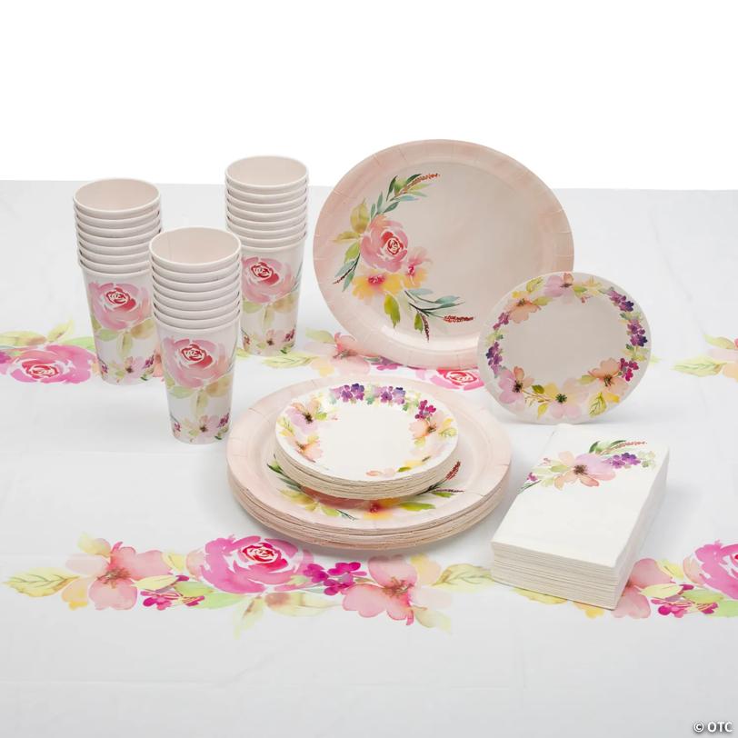 105 Pc. Garden Party Tableware Kit for 24 Guests | USA Decoration®