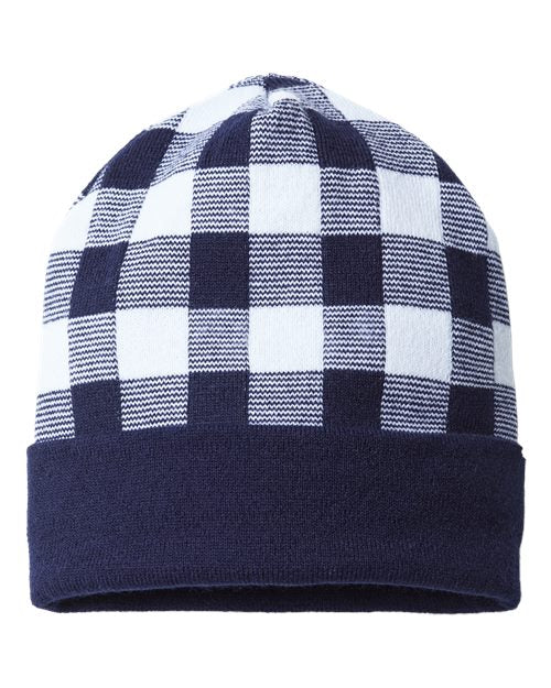USA-Made Plaid Beanie | USA Decoration
