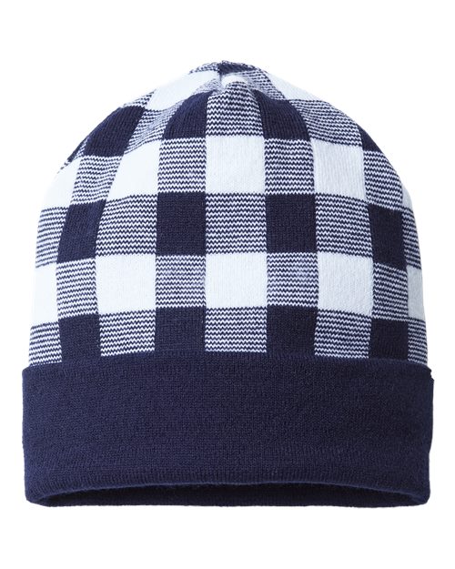 USA-Made Plaid Beanie | USA Decoration