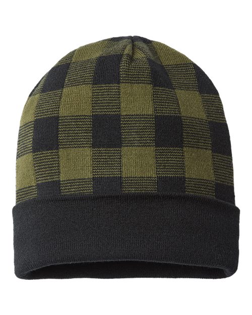 USA-Made Plaid Beanie | USA Decoration