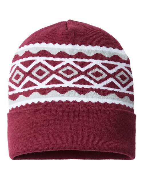 USA- Made Diamond Cuffed Beanie | USA Decoration