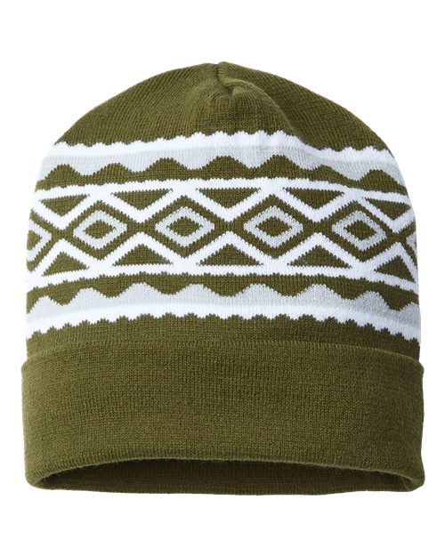 USA- Made Diamond Cuffed Beanie | USA Decoration