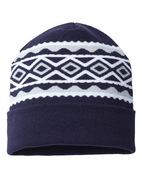 USA- Made Diamond Cuffed Beanie | USA Decoration