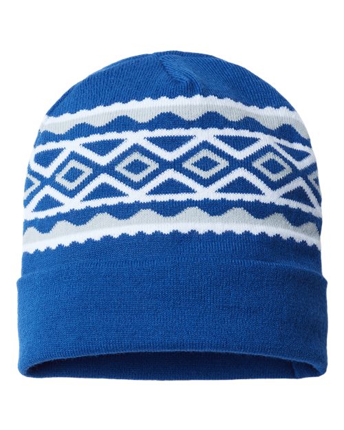 USA- Made Diamond Cuffed Beanie | USA Decoration