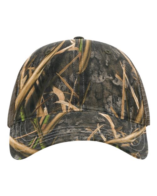 Garment Washed Printed Trucker Cap | USA Decoration