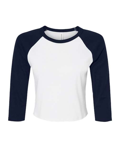 Women's Micro Rib 3/4 Raglan Sleeve Baby Tee | USA Decoration