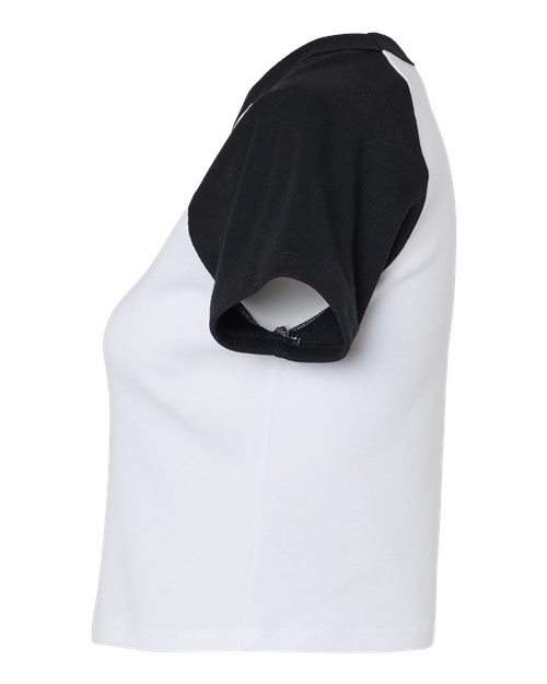 Women's Micro Rib Raglan Baby Tee | USA Decoration