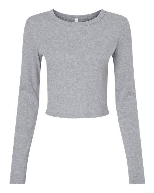 Women's Micro Rib Long Sleeve Baby Tee | USA Decoration