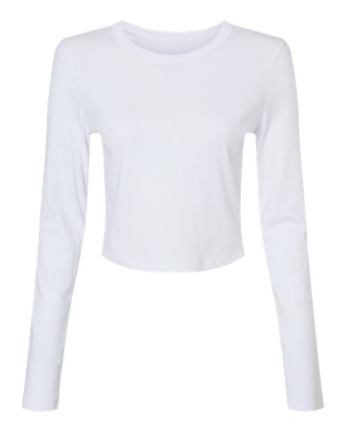 Women's Micro Rib Long Sleeve Baby Tee | USA Decoration