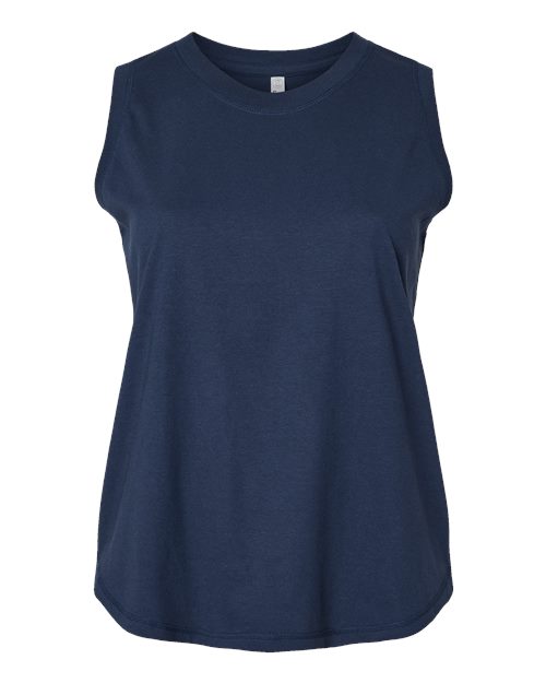 Women's Curvy Relaxed Fine Jersey Tank | USA Decoration