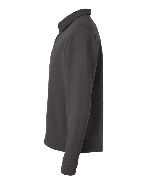 Garment-Dyed Polo Collar Sweatshirt | USA Decoration®