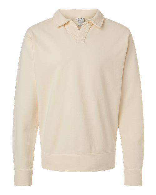 Garment-Dyed Polo Collar Sweatshirt | USA Decoration®