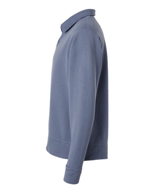 Garment-Dyed Polo Collar Sweatshirt | USA Decoration®
