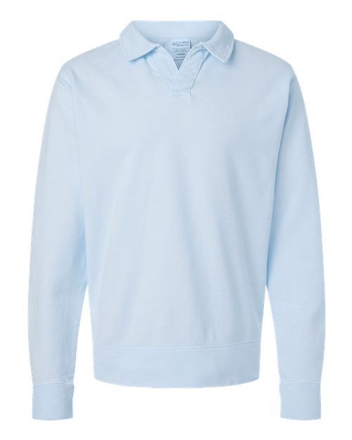 Garment-Dyed Polo Collar Sweatshirt | USA Decoration®