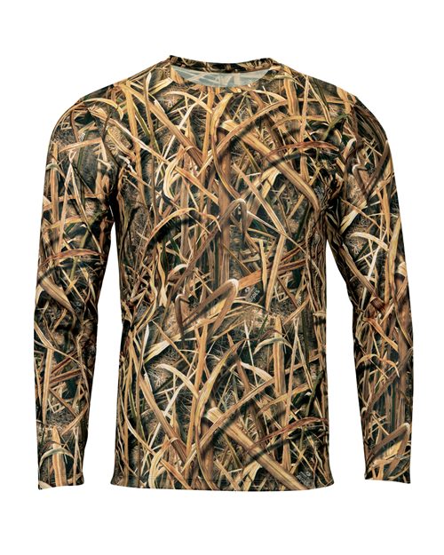 Oxford Performance Camo Print Long Sleeve T-Shirt | USA Decoration