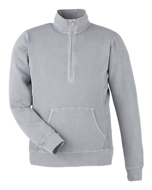 Pigment-Dyed Fleece Quarter-Zip Pullover | USA Decoration
