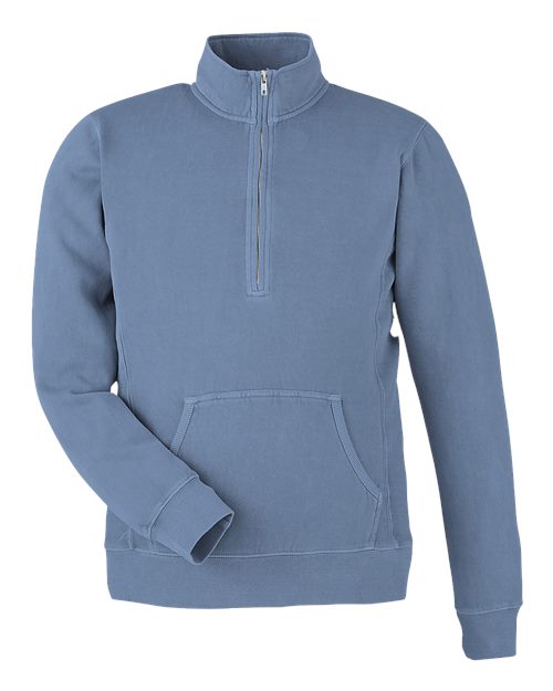 Pigment-Dyed Fleece Quarter-Zip Pullover | USA Decoration