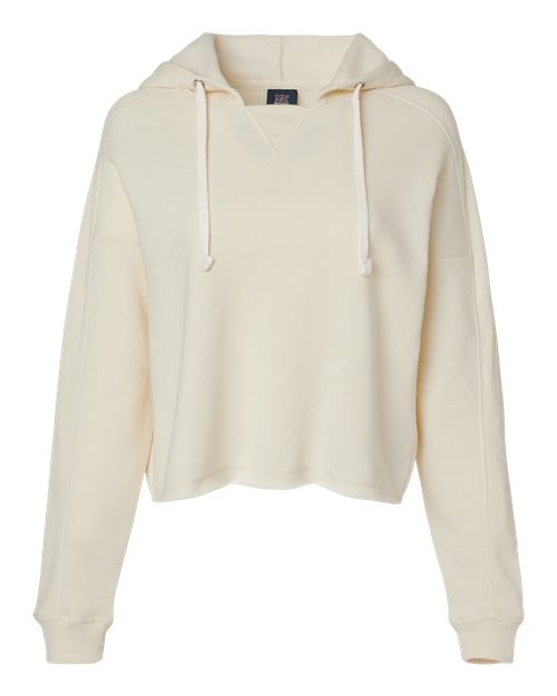 Women's Angel Fleece Crop Hooded Sweatshirt | USA Decoration