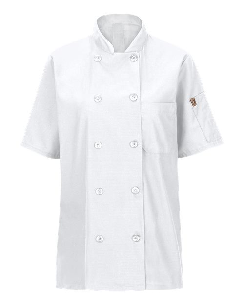 Women's Mimix™ Short Sleeve Chef Coat with OilBlok | USA Decoration