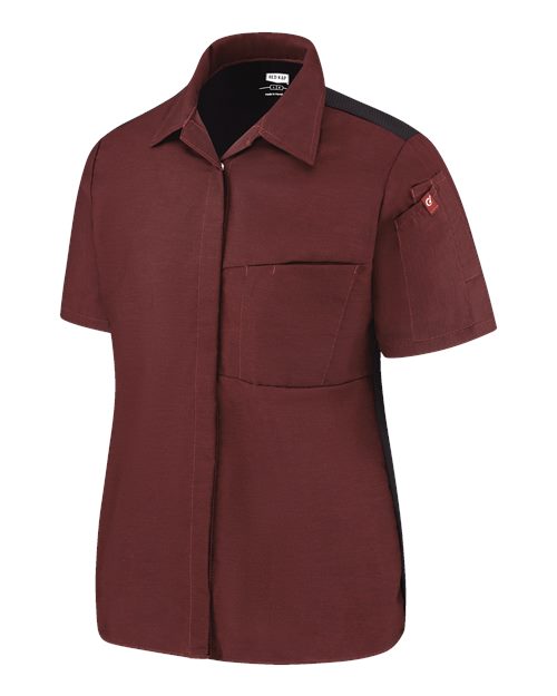 Women's Poplin Airflow Cook Shirt with OilBlok | USA Decoration