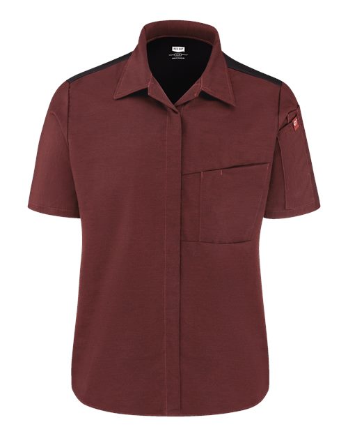 Women's Poplin Airflow Cook Shirt with OilBlok | USA Decoration