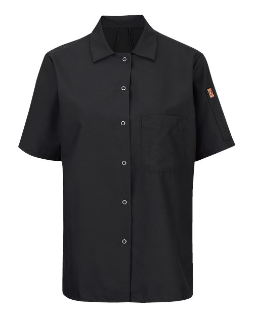 Women's Mimix™ Short Sleeve Cook Shirt with OilBlok | USA Decoration