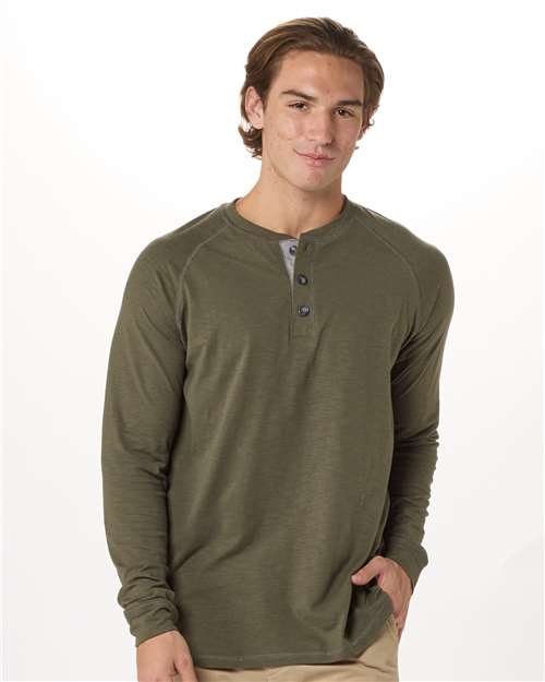 Henley Long Sleeve T-Shirt | USA Decoration
