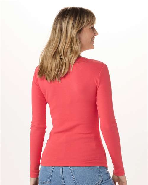 Women's Harper Long Sleeve Henley | USA Decoration