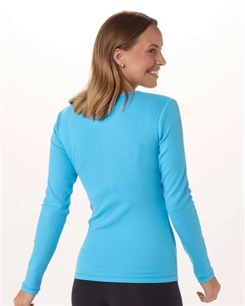 Women's Harper Long Sleeve Henley | USA Decoration