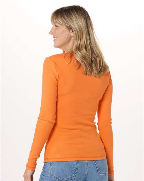 Women's Harper Long Sleeve Henley | USA Decoration