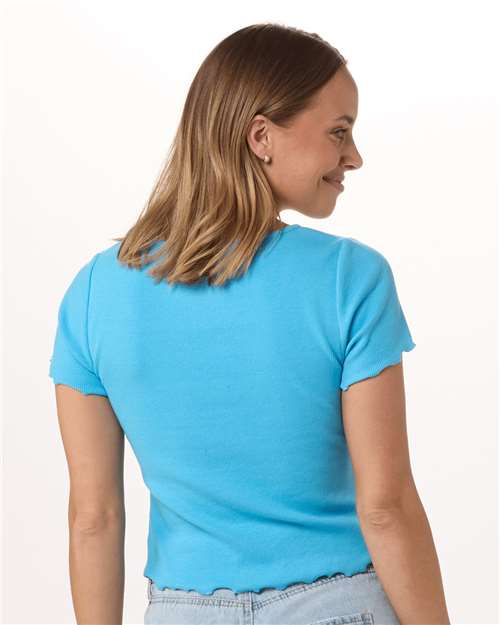Women's Baby Rib Short Sleeve T-Shirt | USA Decoration