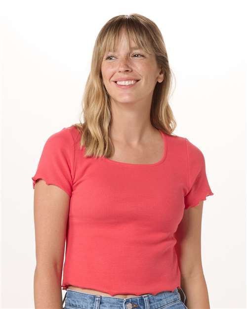 Women's Baby Rib Short Sleeve T-Shirt | USA Decoration