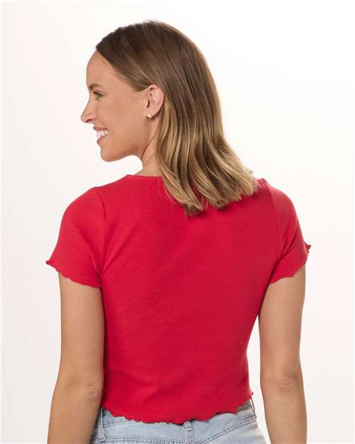 Women's Baby Rib Short Sleeve T-Shirt | USA Decoration