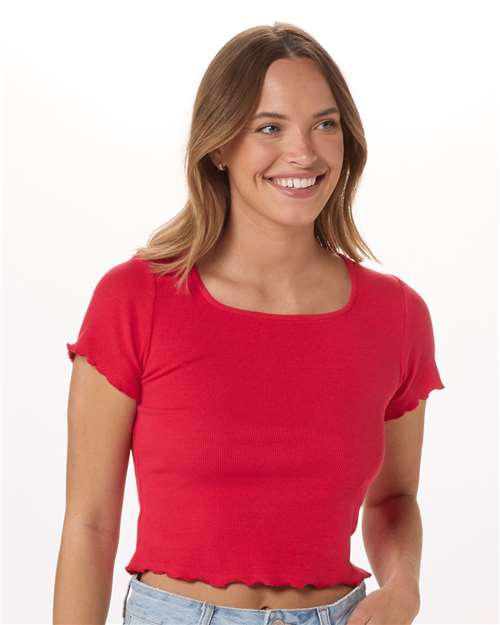 Women's Baby Rib Short Sleeve T-Shirt | USA Decoration