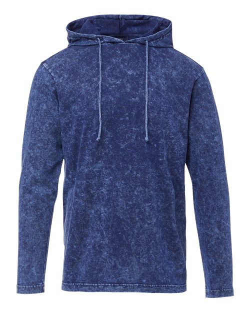 Loco Mineral Wash Hooded Long Sleeve T-Shirt | USA Decoration