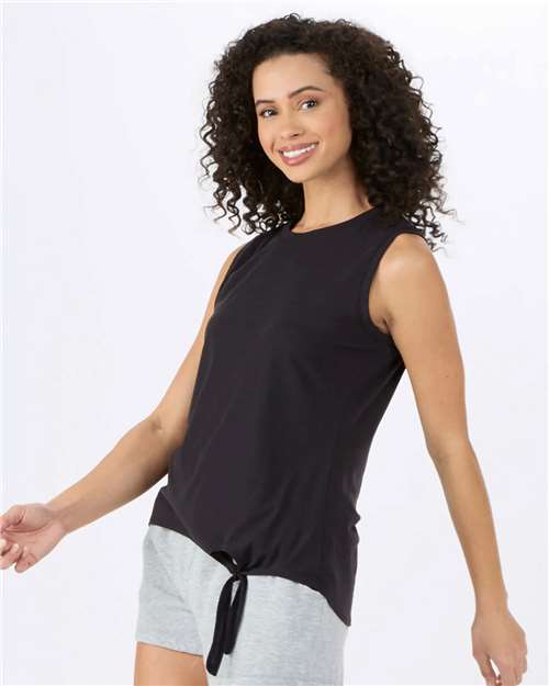 Women's Knot Front Sleeveless T-Shirt | USA Decoration