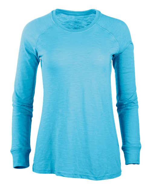 Women's Solid Preppy Patch Long Sleeve T-Shirt | USA Decoration