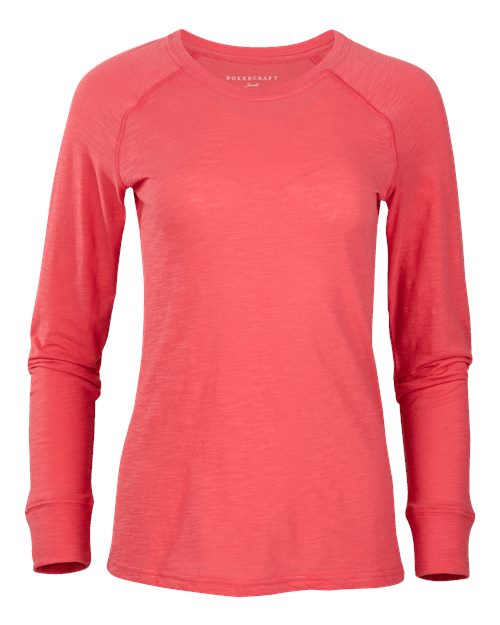 Women's Solid Preppy Patch Long Sleeve T-Shirt | USA Decoration