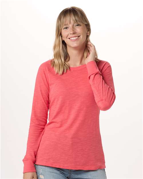 Women's Solid Preppy Patch Long Sleeve T-Shirt | USA Decoration