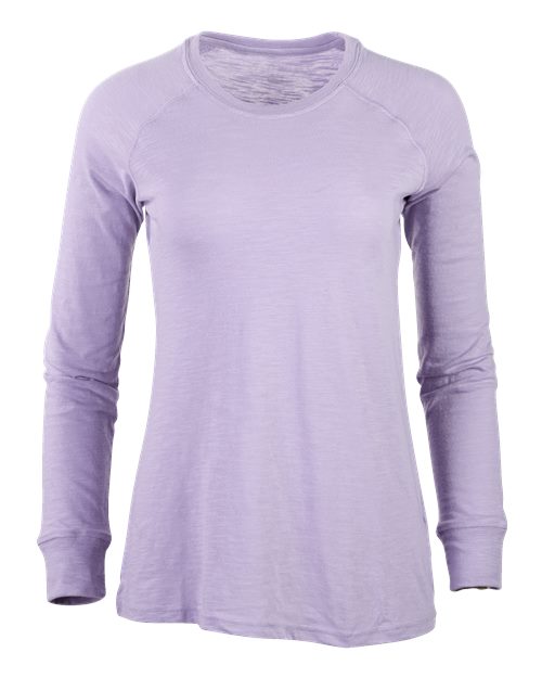 Women's Solid Preppy Patch Long Sleeve T-Shirt | USA Decoration