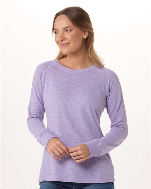 Women's Solid Preppy Patch Long Sleeve T-Shirt | USA Decoration