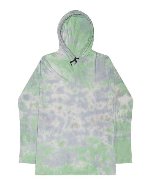 Tie-Dyed Hooded Long Sleeve T-Shirt | USA Decoration