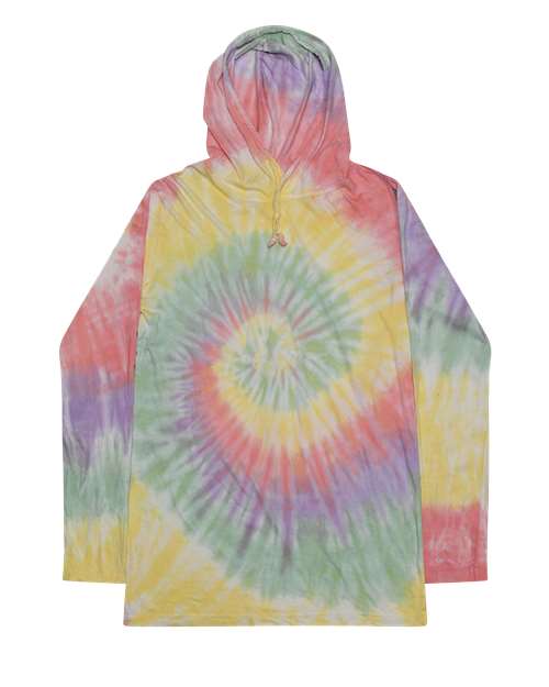 Tie-Dyed Hooded Long Sleeve T-Shirt | USA Decoration