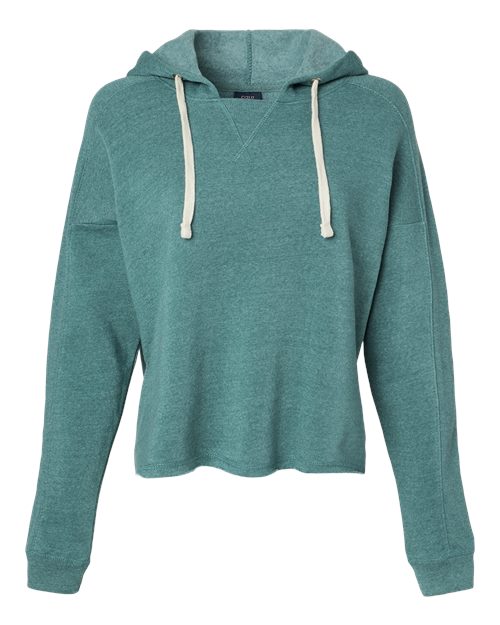 Women's Angel Fleece Crop Hooded Sweatshirt | USA Decoration